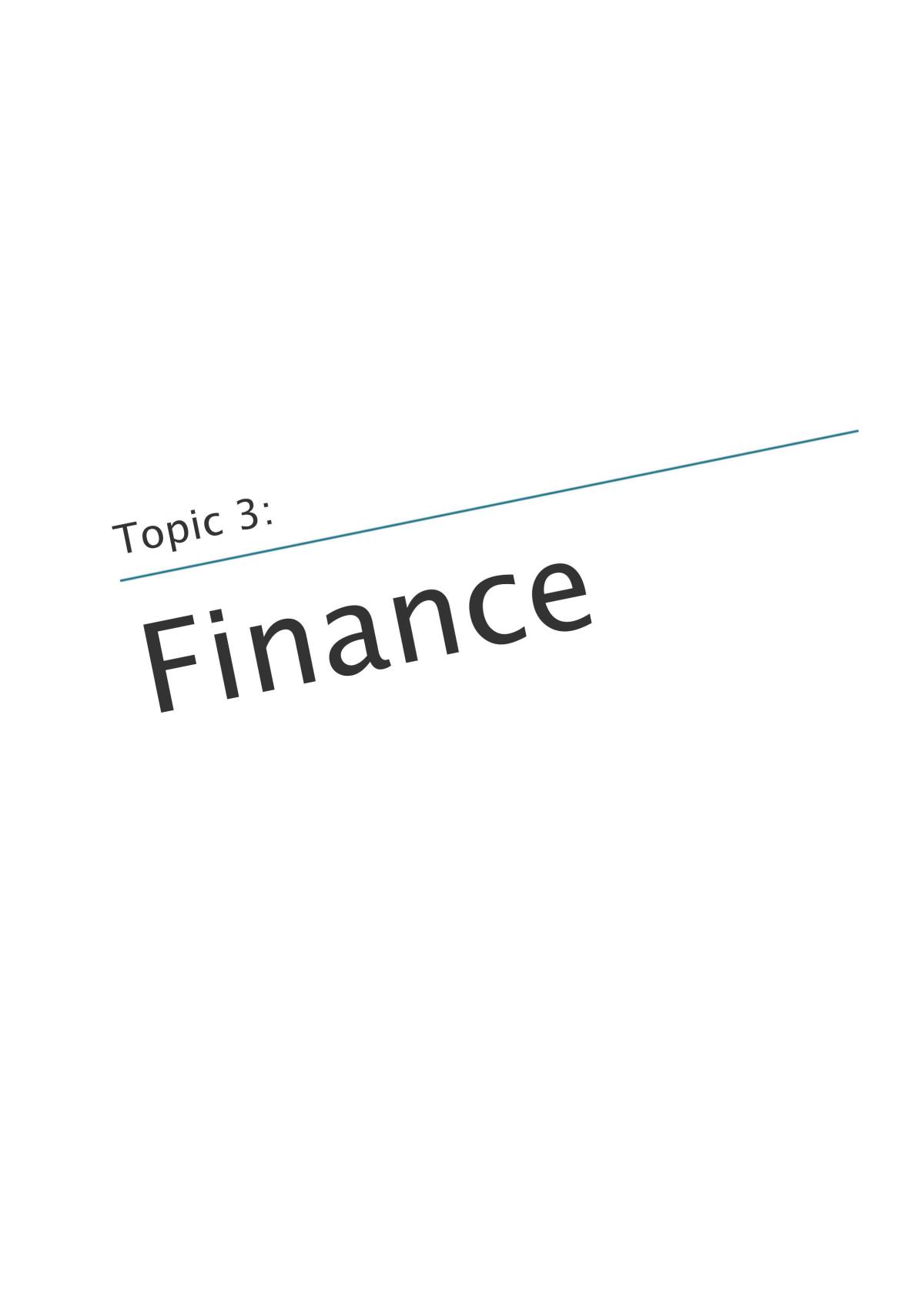 Topic 3 Business Studies Notes - Page 1