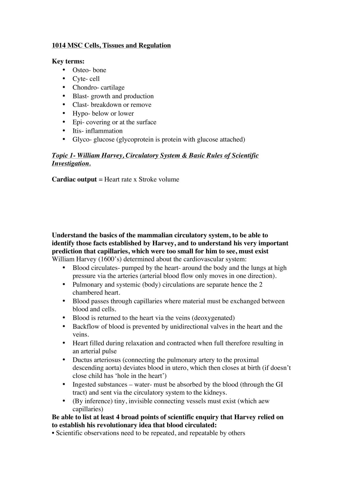 Full Study Notes for the Mid Semester Exam - Page 1