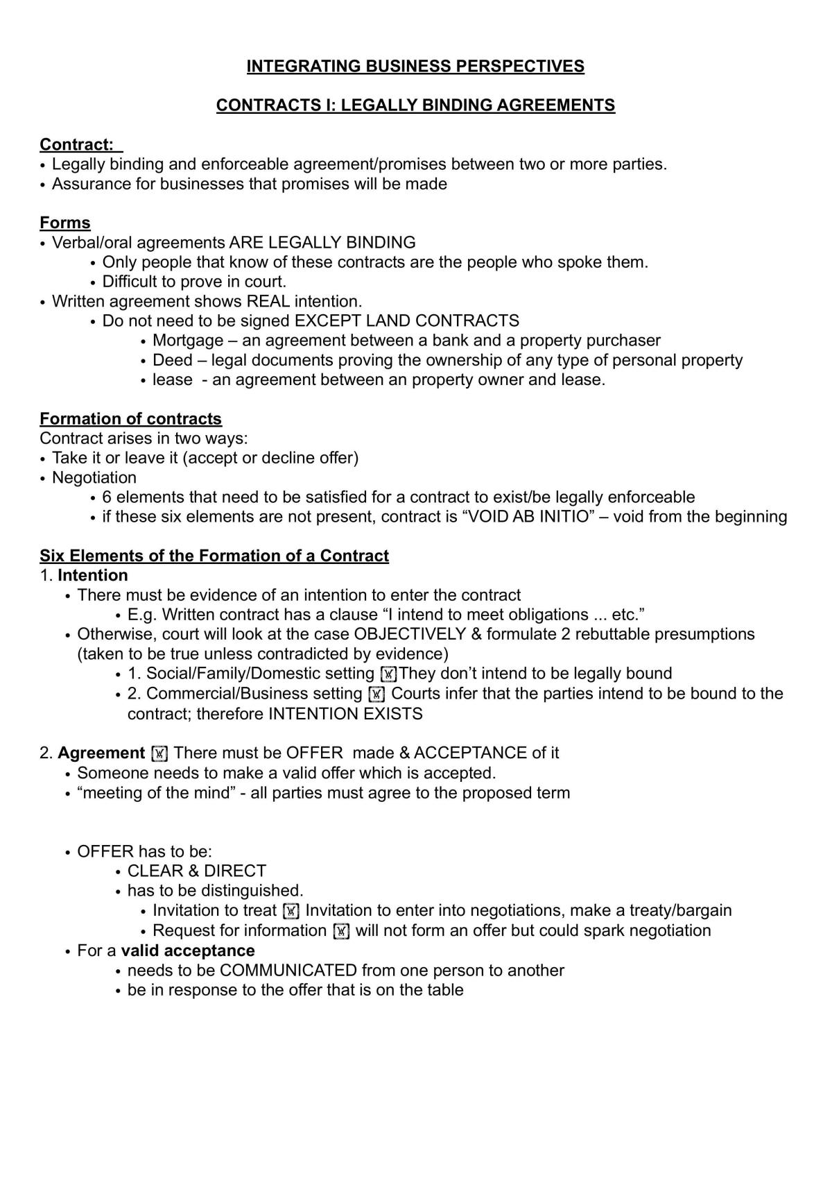 Integrating Business Perspectives Notes - Page 1