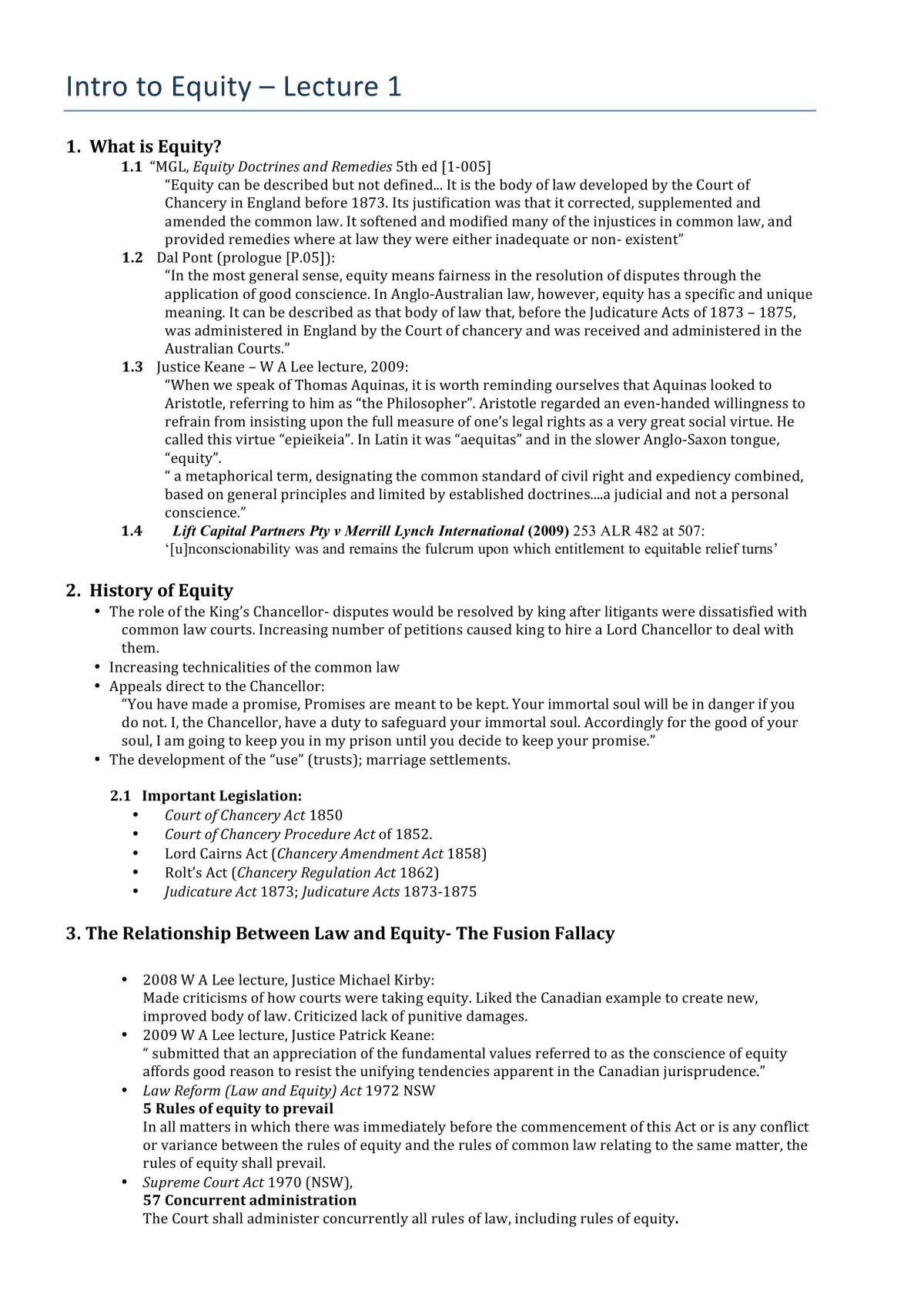 Full Lecture Notes for LAW317 - Page 1