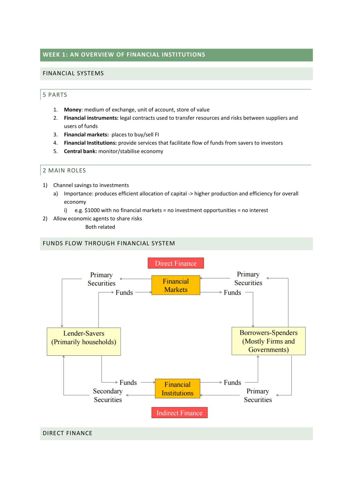 Complete Study Notes of FINS3630 - Page 1