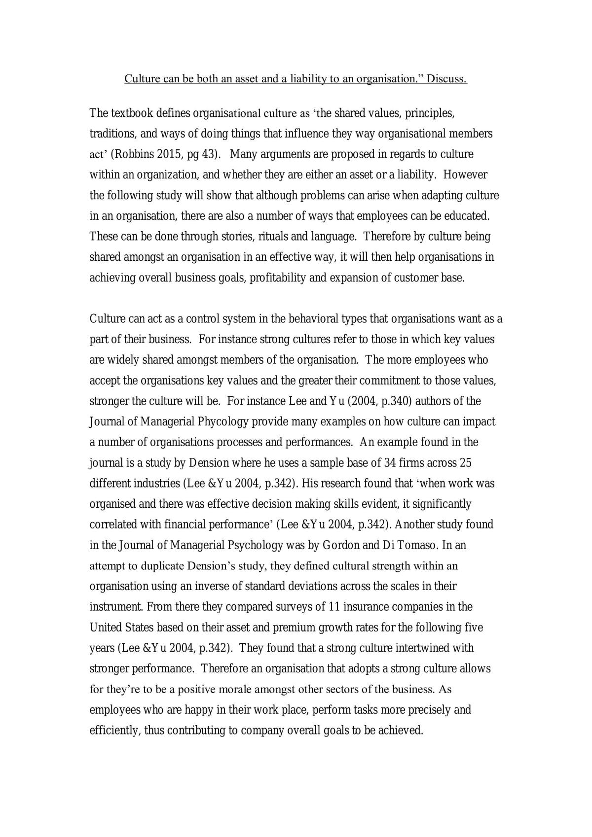 BBA 111 Essay  - Page 1