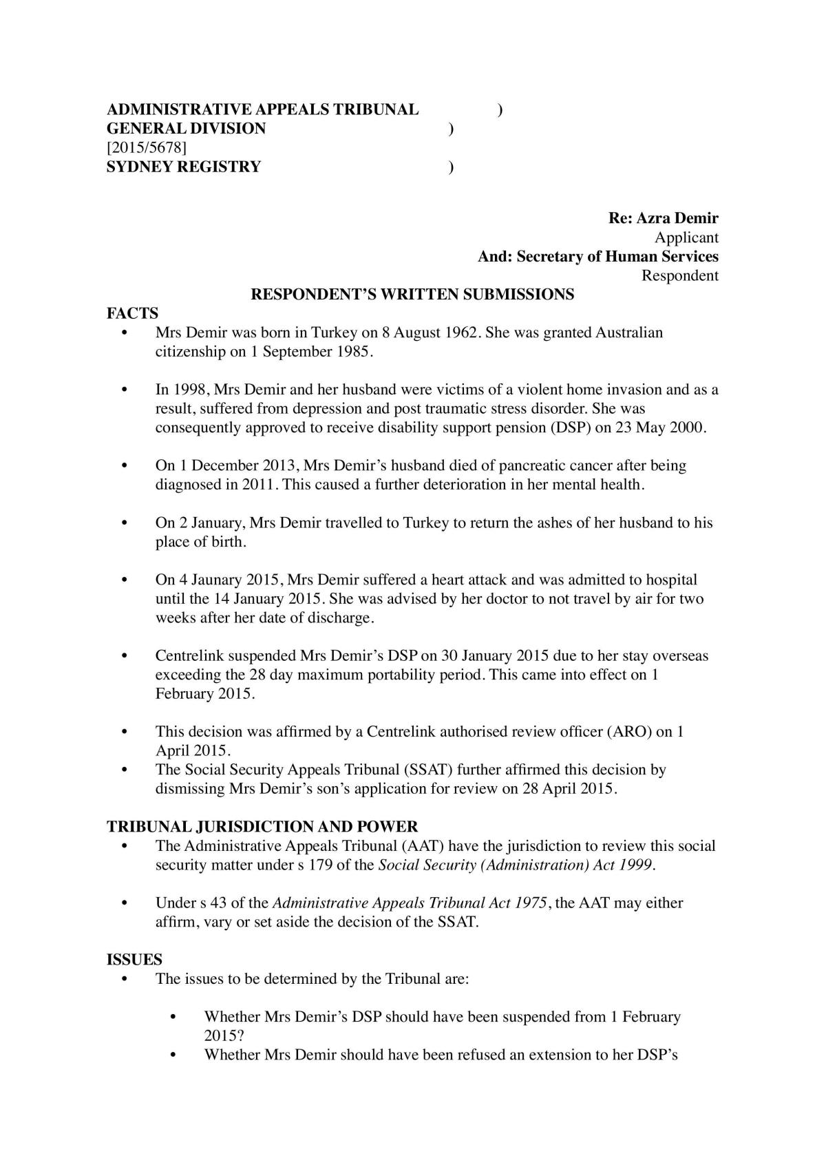 Admin Law AAT Assignment - Page 1
