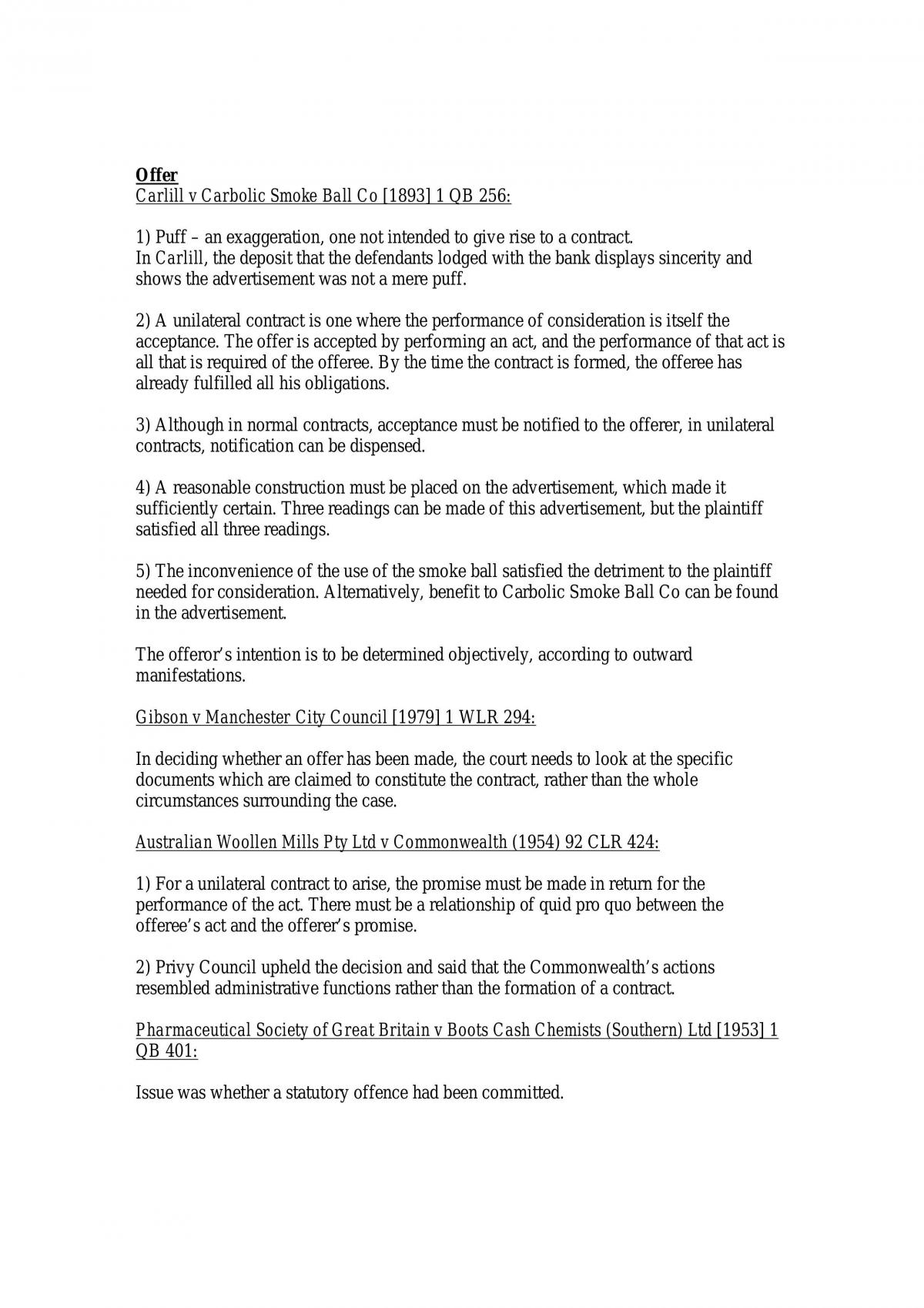 Summary Of Main Issues And Cases - Page 1
