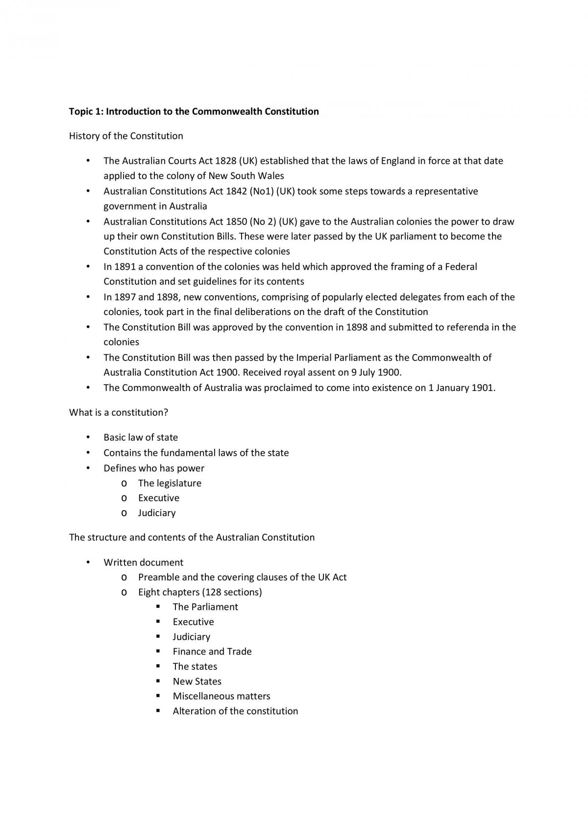 Constitutional Law Notes To Take Into Exam - Page 1