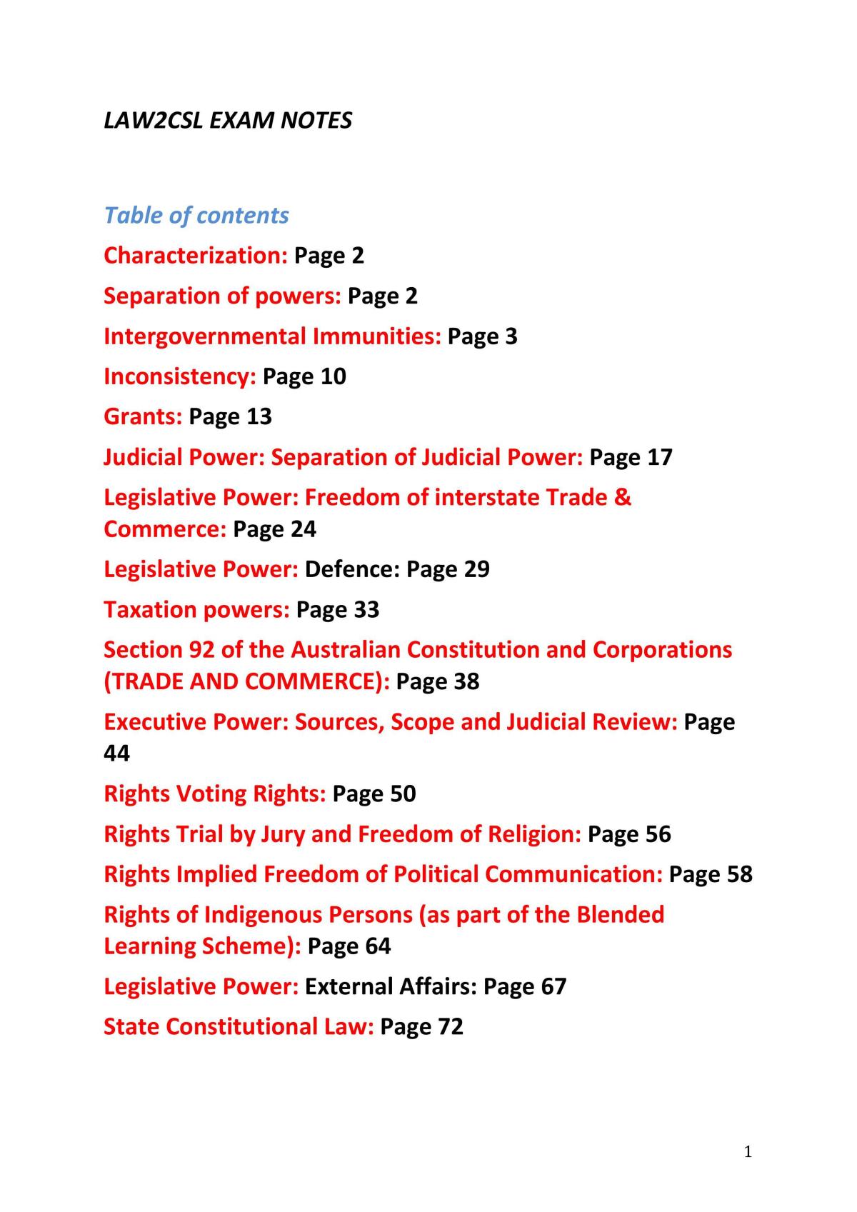 LAW2CSL Complete Notes - Page 1