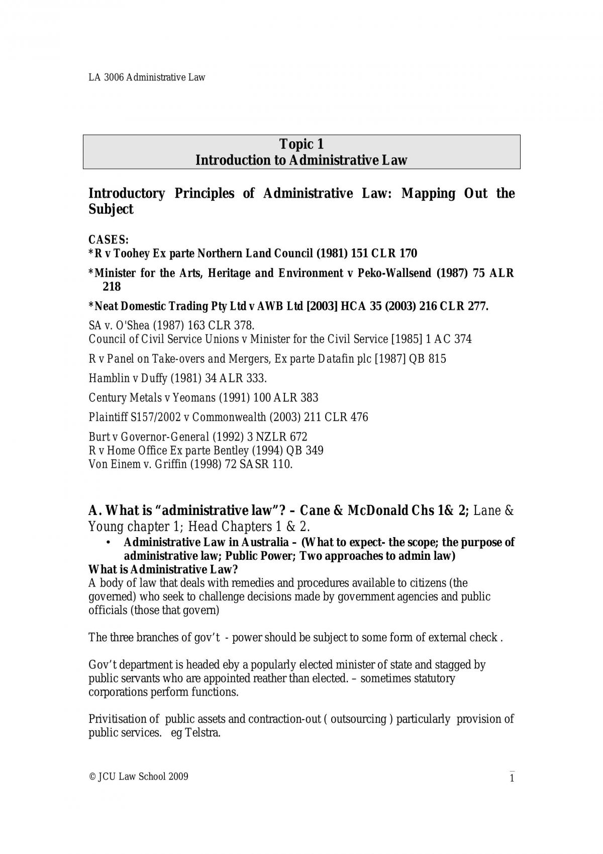 Brief Summary - Page 1