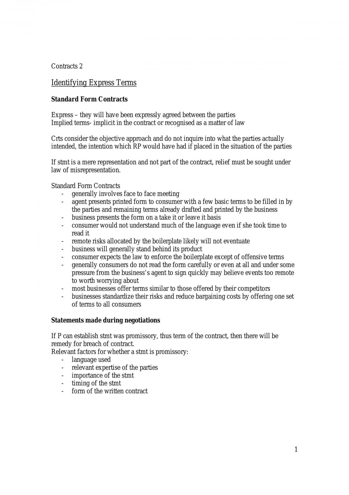 Contracts 2 Notes - Page 1