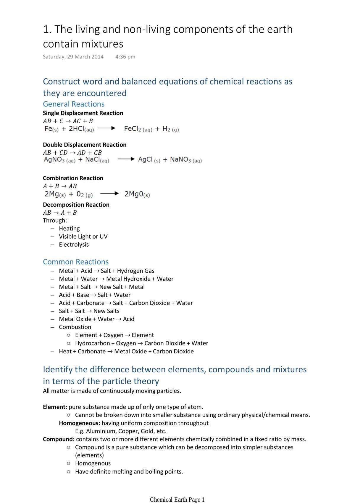 Chemical Earth Module - Page 1