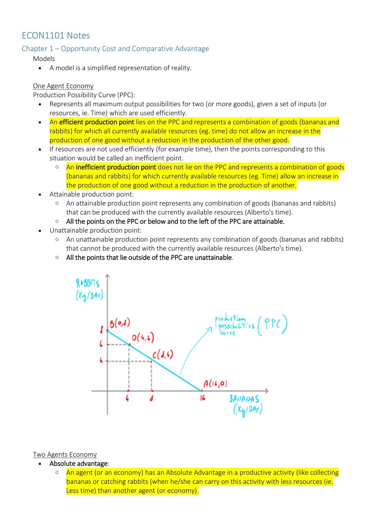 Microeconomics Notes - Page 1
