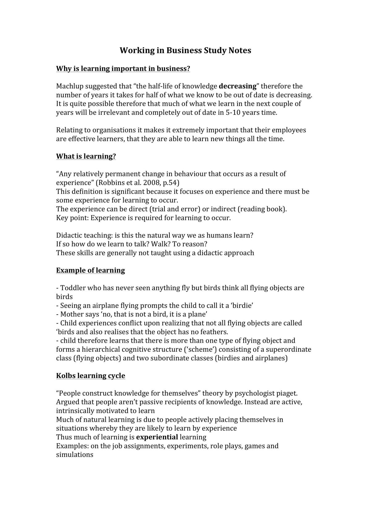 Working in Business - Page 1