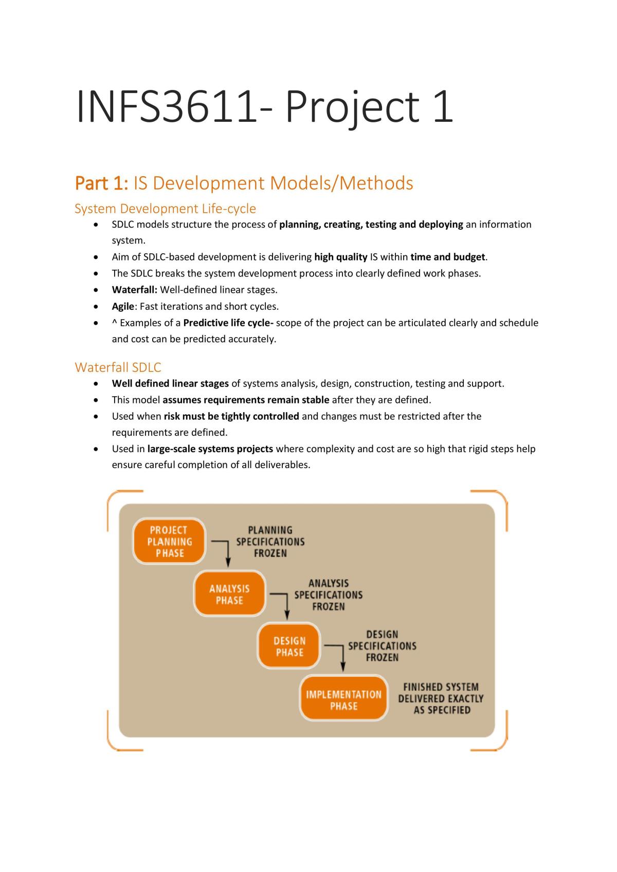 IS Project 1 Full Notes - Page 1