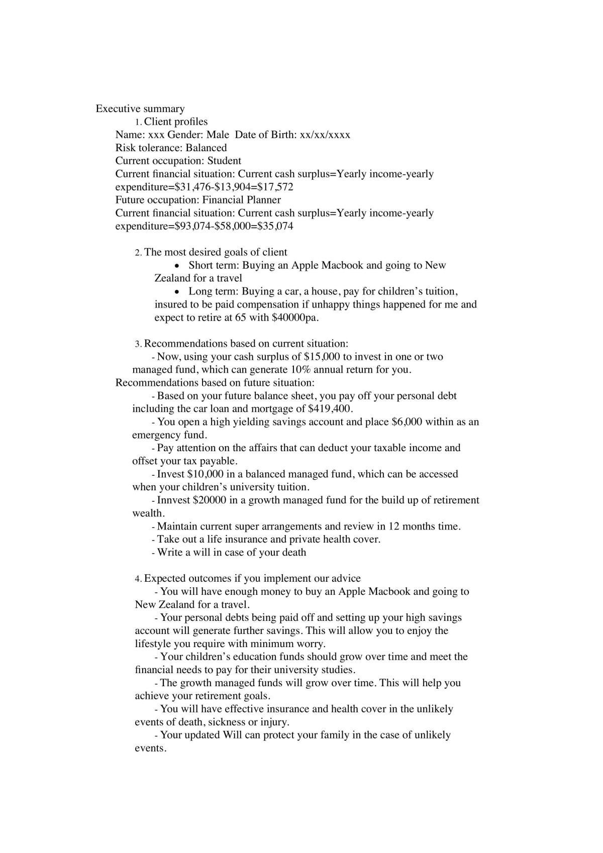 FINS2643 Financial Task Assignment - Page 1