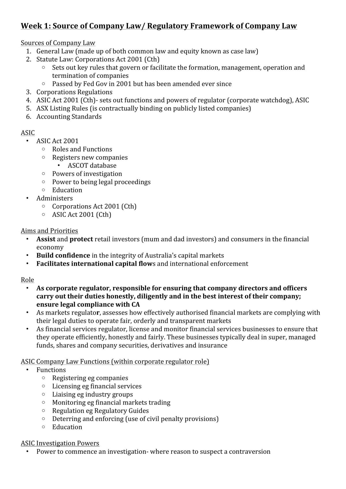 TABL Quiz 1 Notes  - Page 1