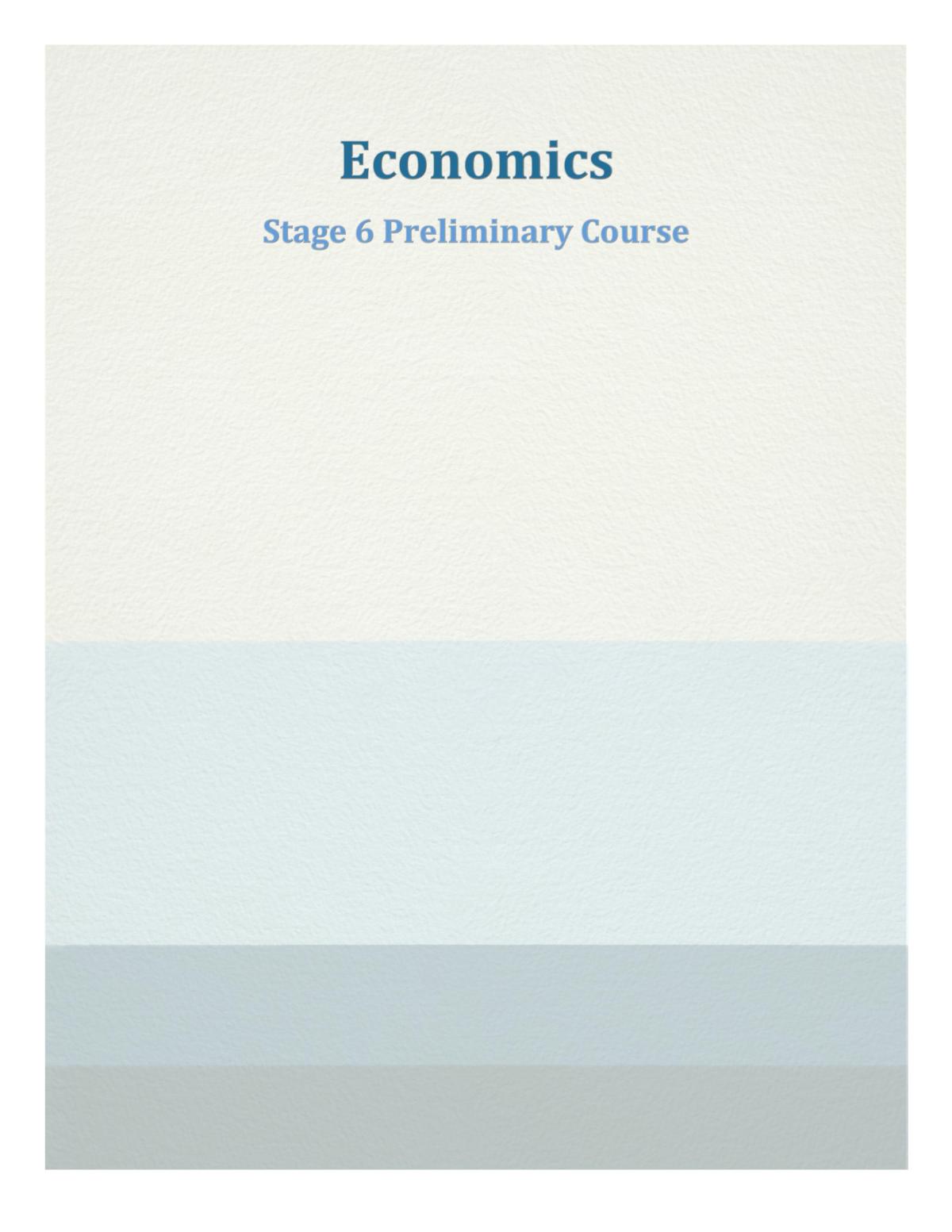 Economics Preliminary Yearly Notes - Page 1