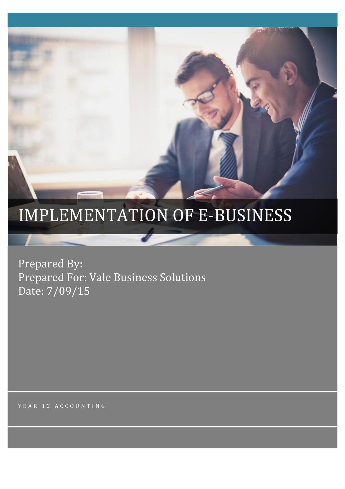 Implementation of E-Business Report (Term 4) - Page 1