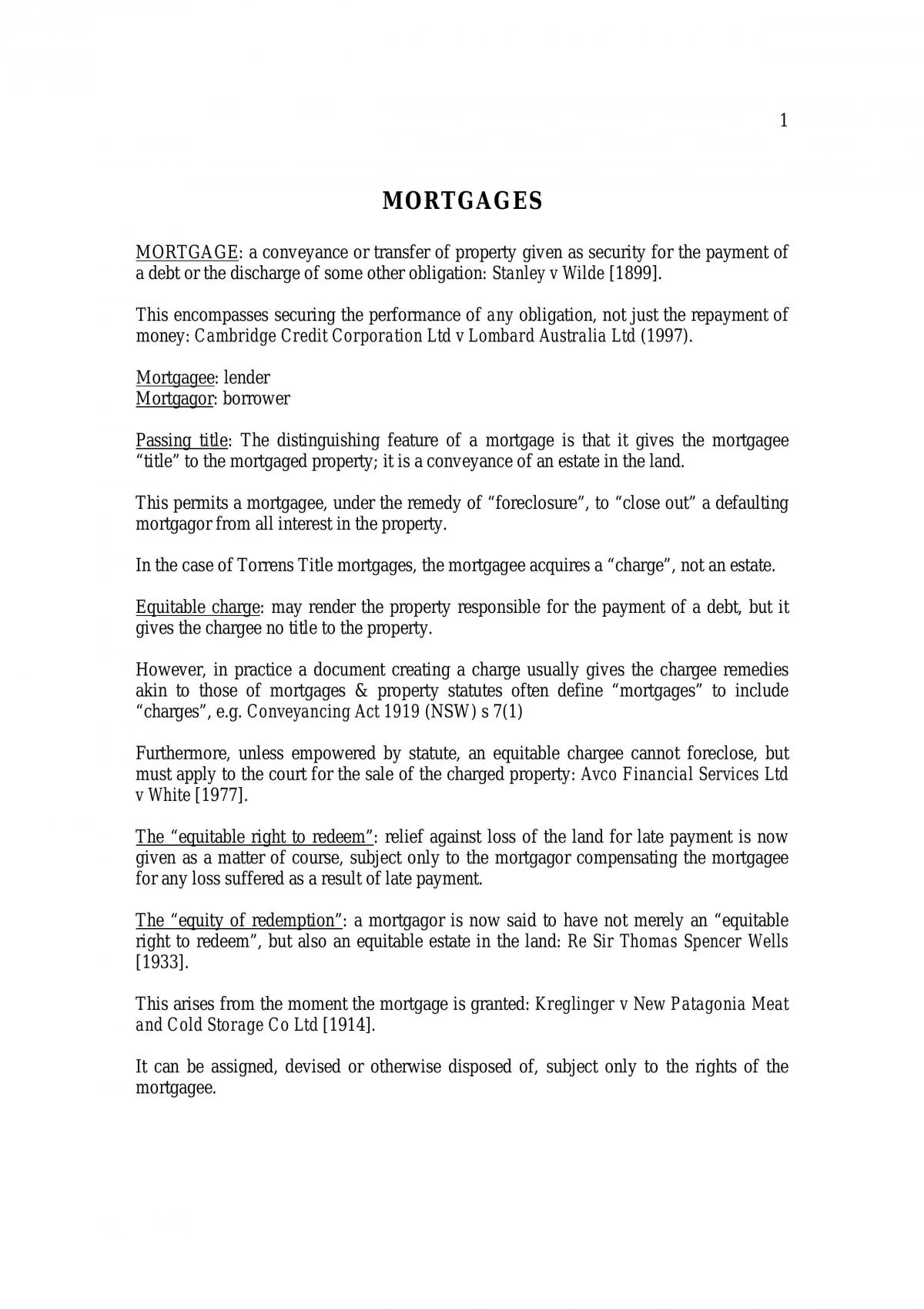 Mortgages - Page 1