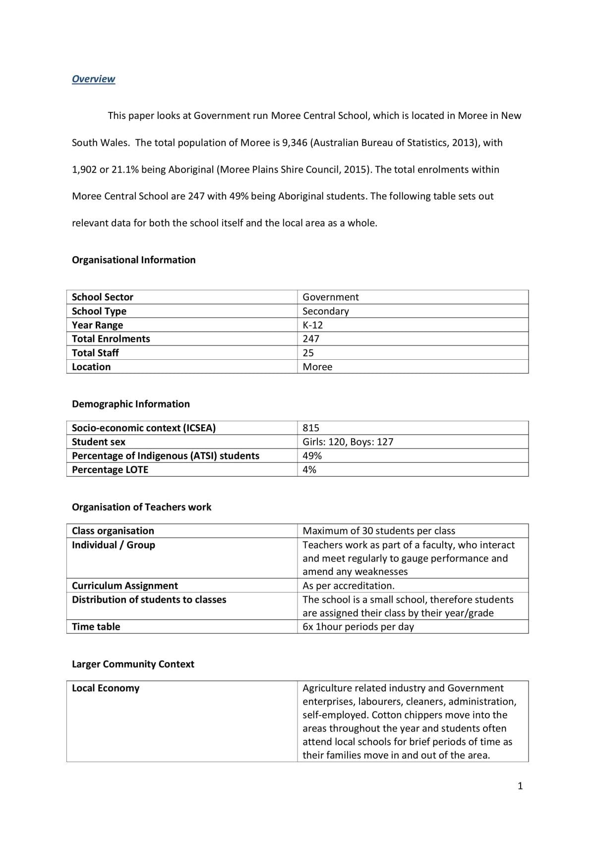 Aboriginal Education Case Study - Page 1