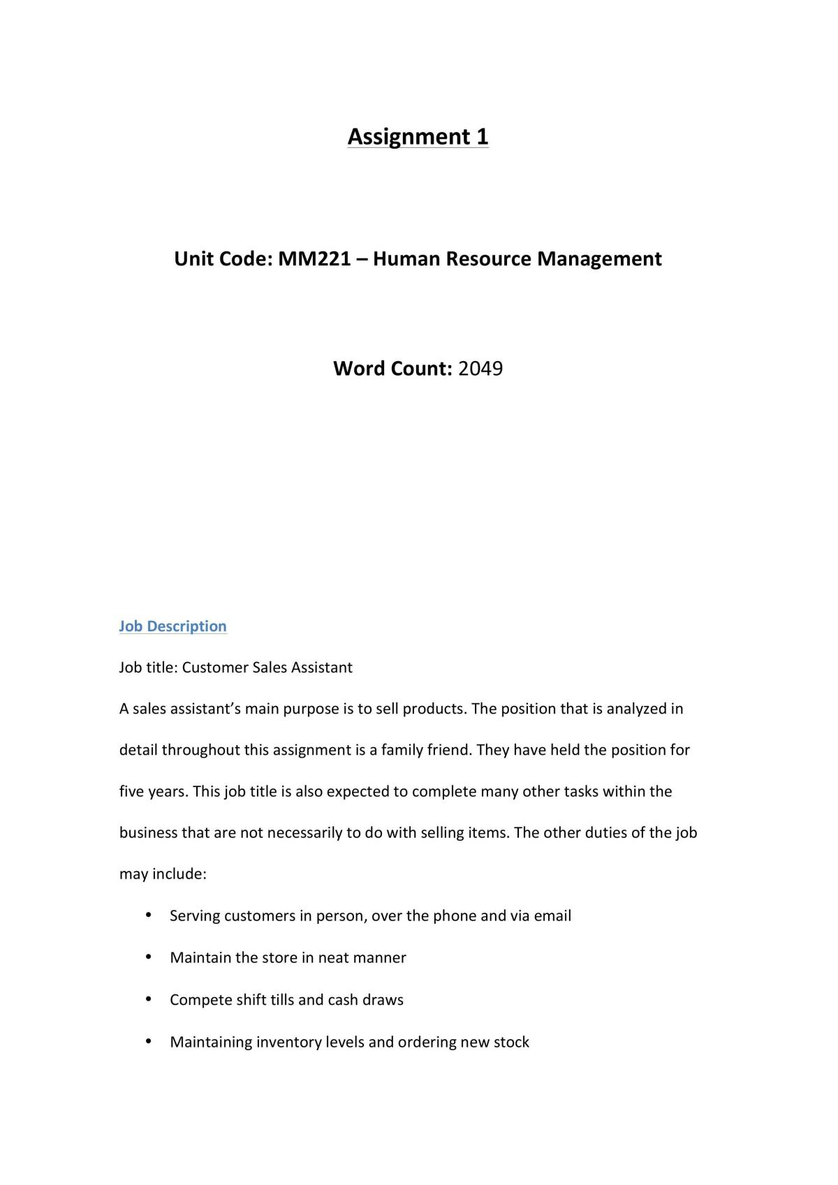 MM221 Assigment - Page 1