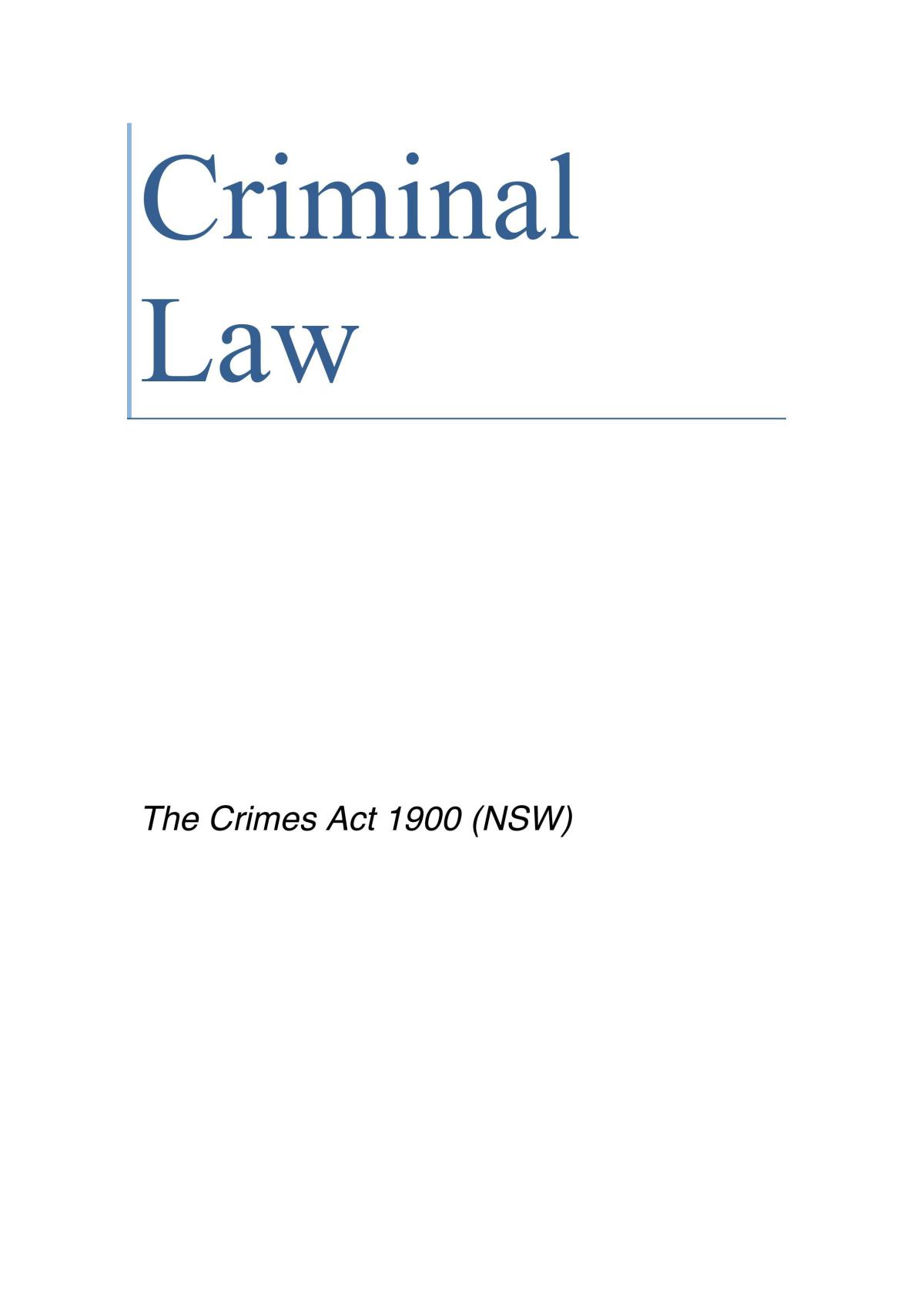 Criminal Law Notes - Page 1