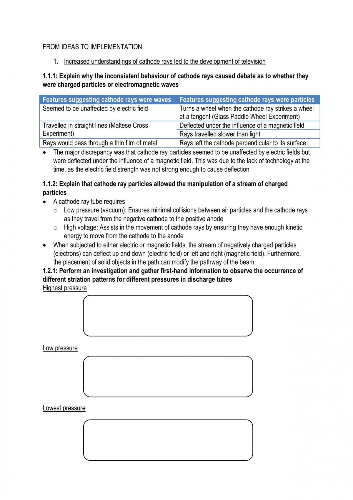 Ideas to Implementation Notes - Page 1