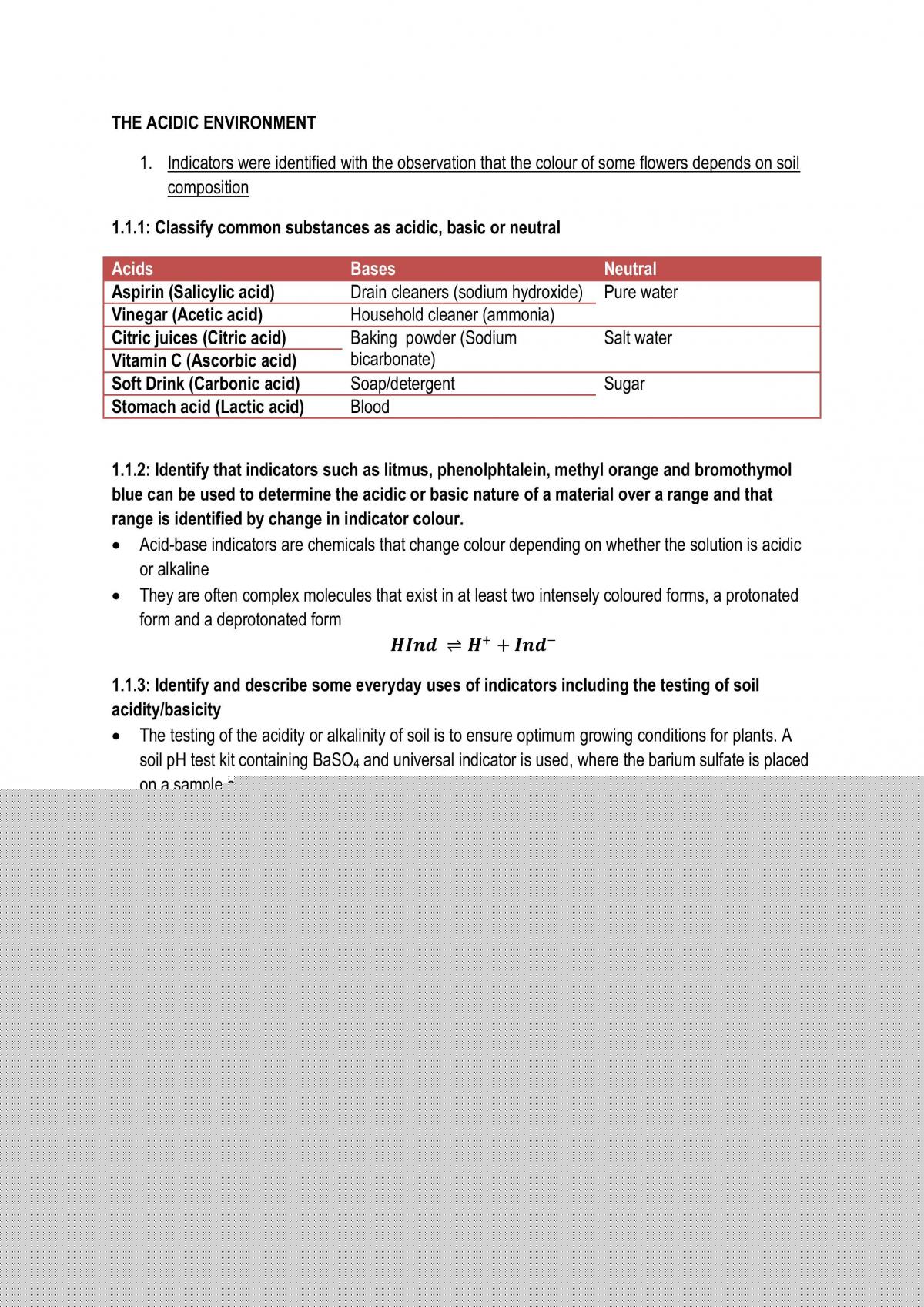Notes for the Acidic Environment - Page 1