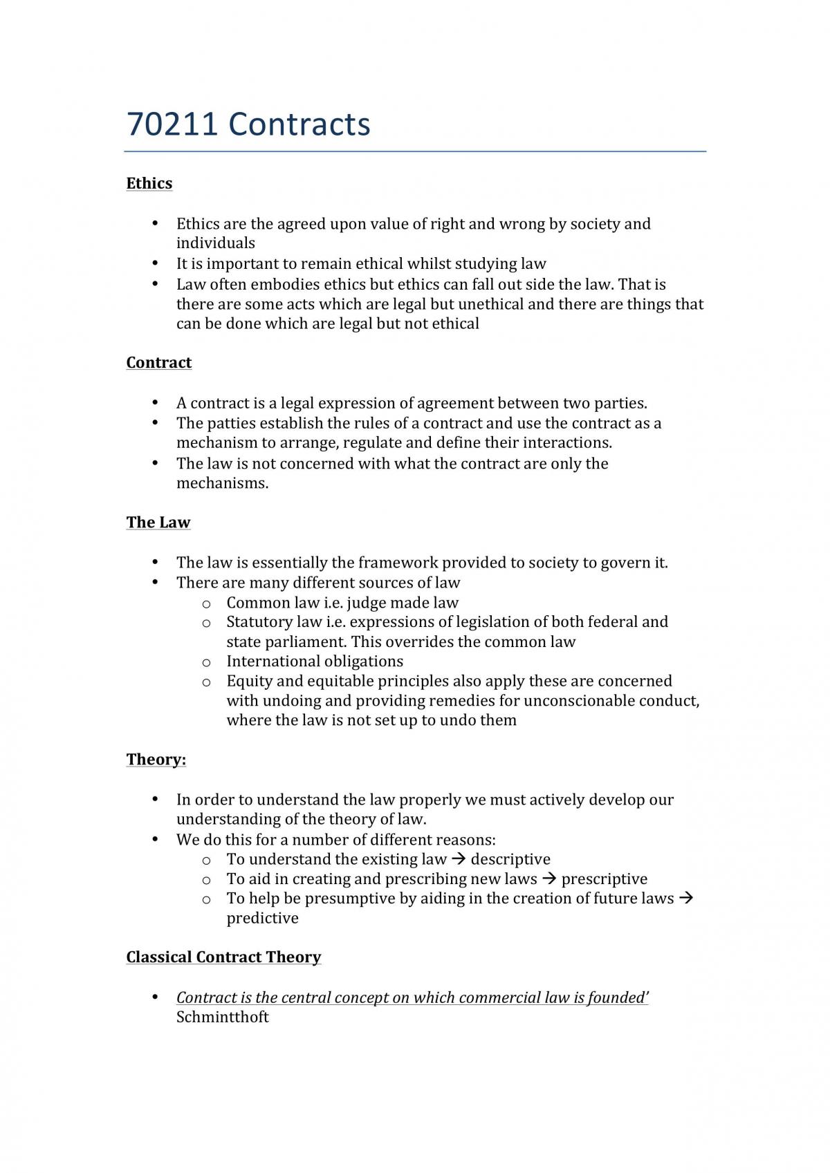 Contracts Notes - Page 1
