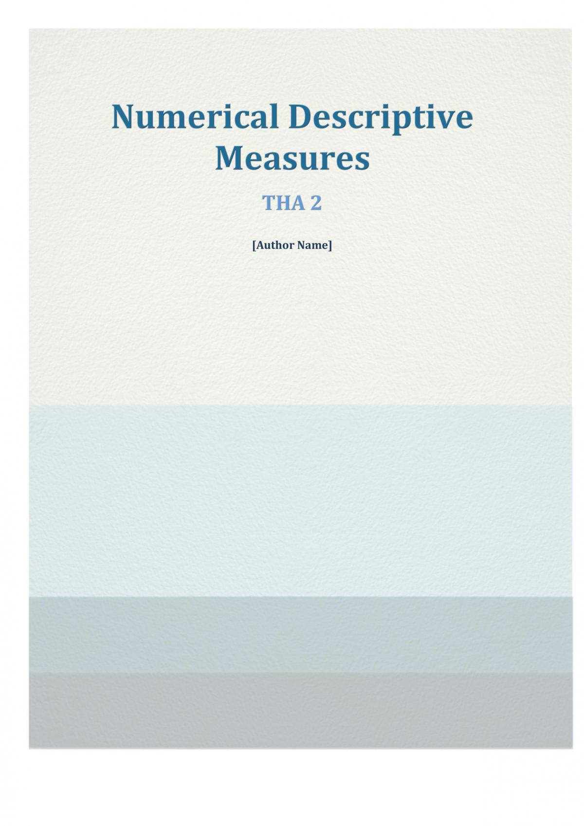 Tha 2 Descriptive Measures - Page 1