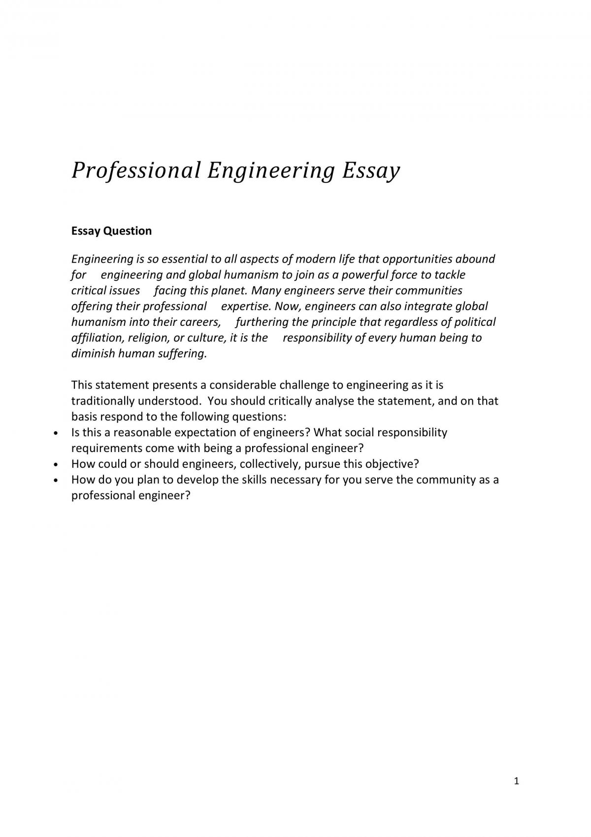 essay writing topics for engineering students