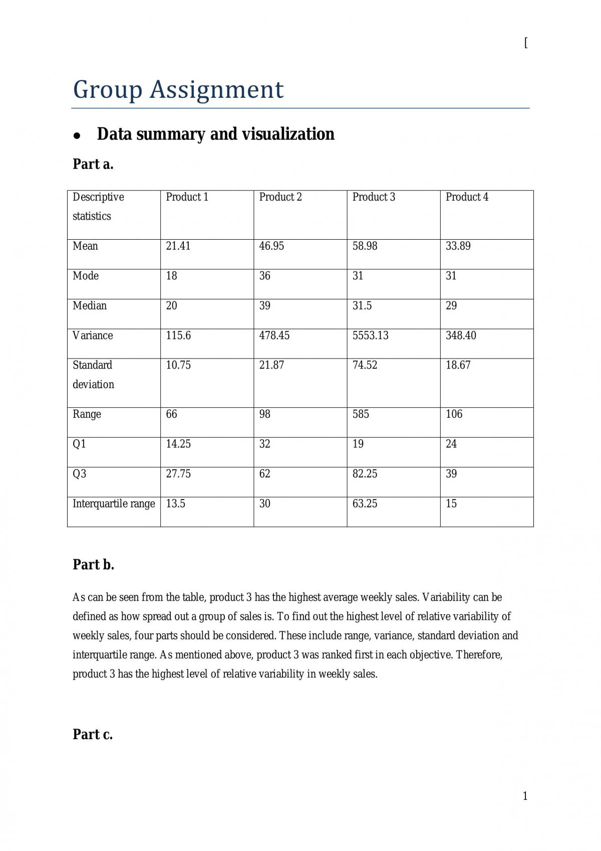 BUSS1020 group assignment 2015 s1 - Page 1