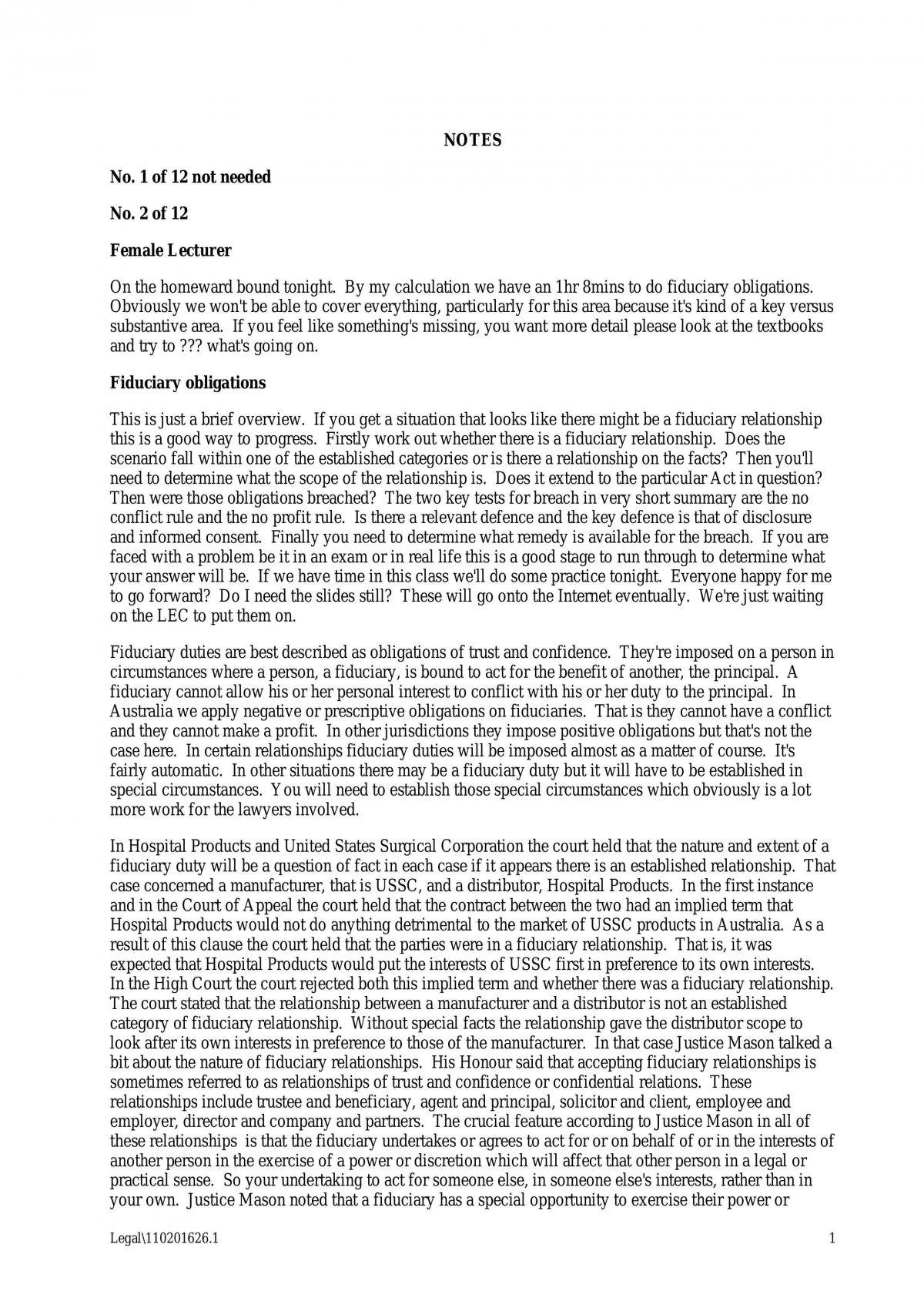 Equity Notes - Page 1