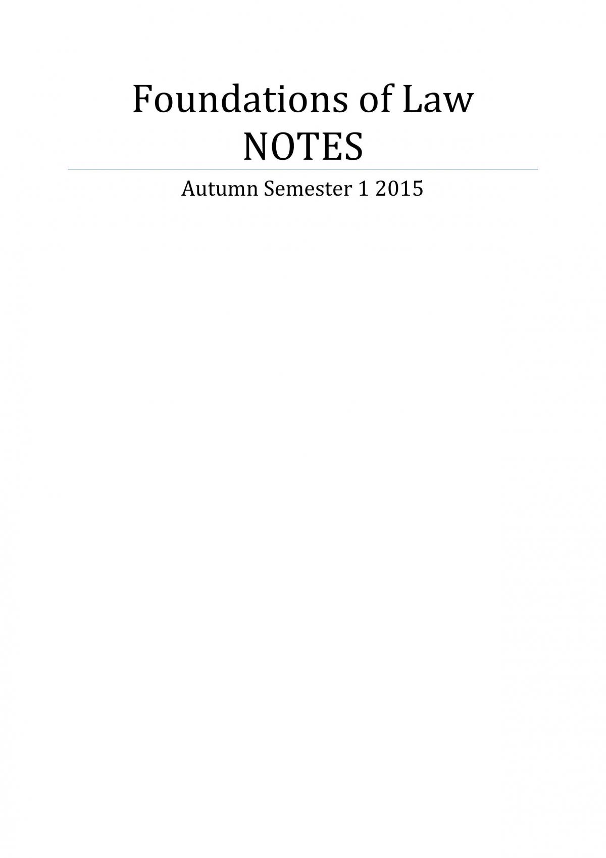 Foundations of Law HD Notes - Page 1