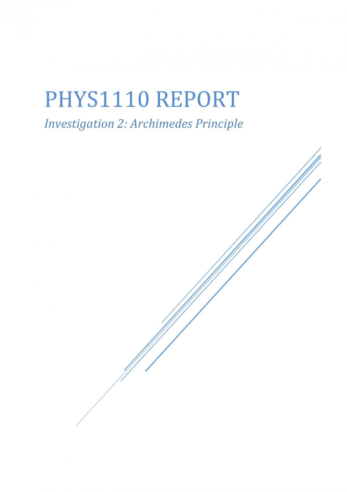 Everyday Physics Investigation 2 - Page 1