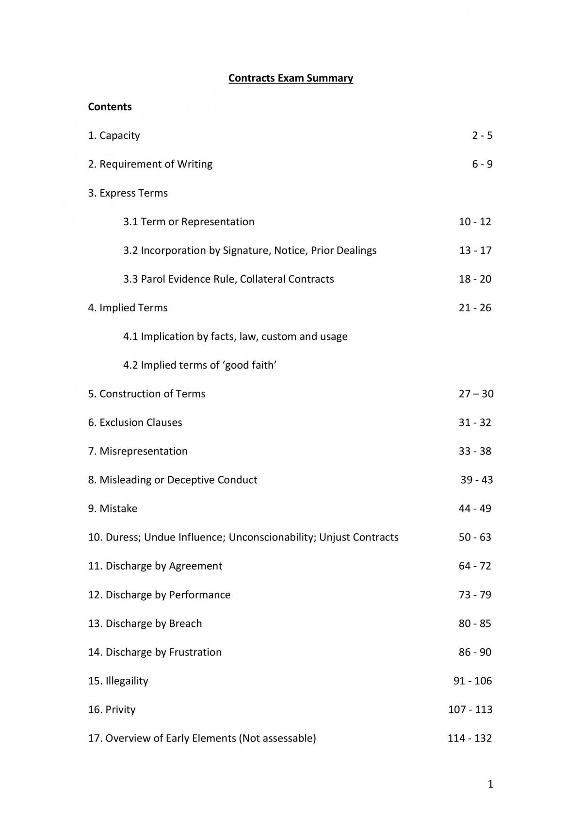 Complete Study Notes for Contracts - Page 1
