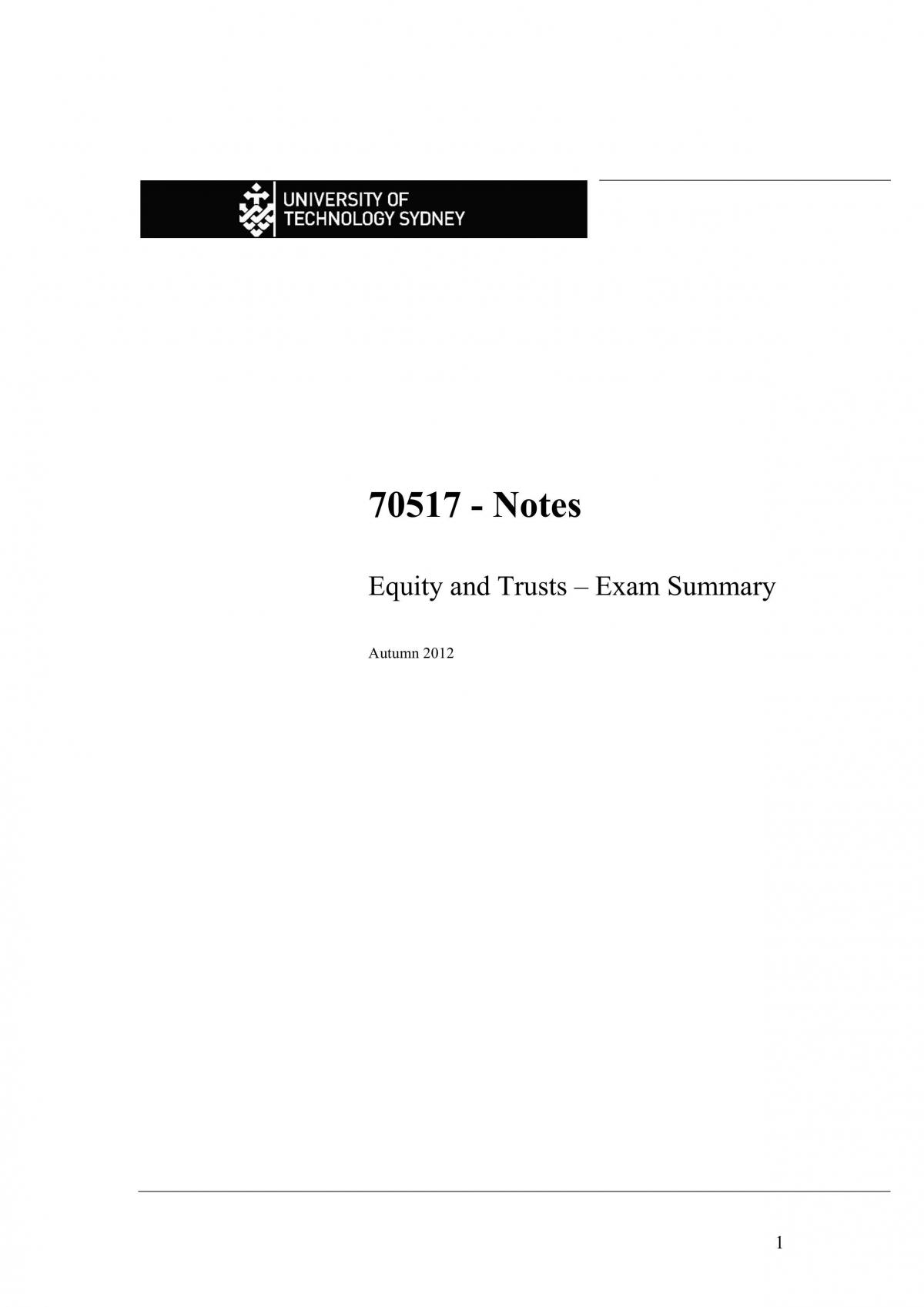 Equity Notes - Page 1