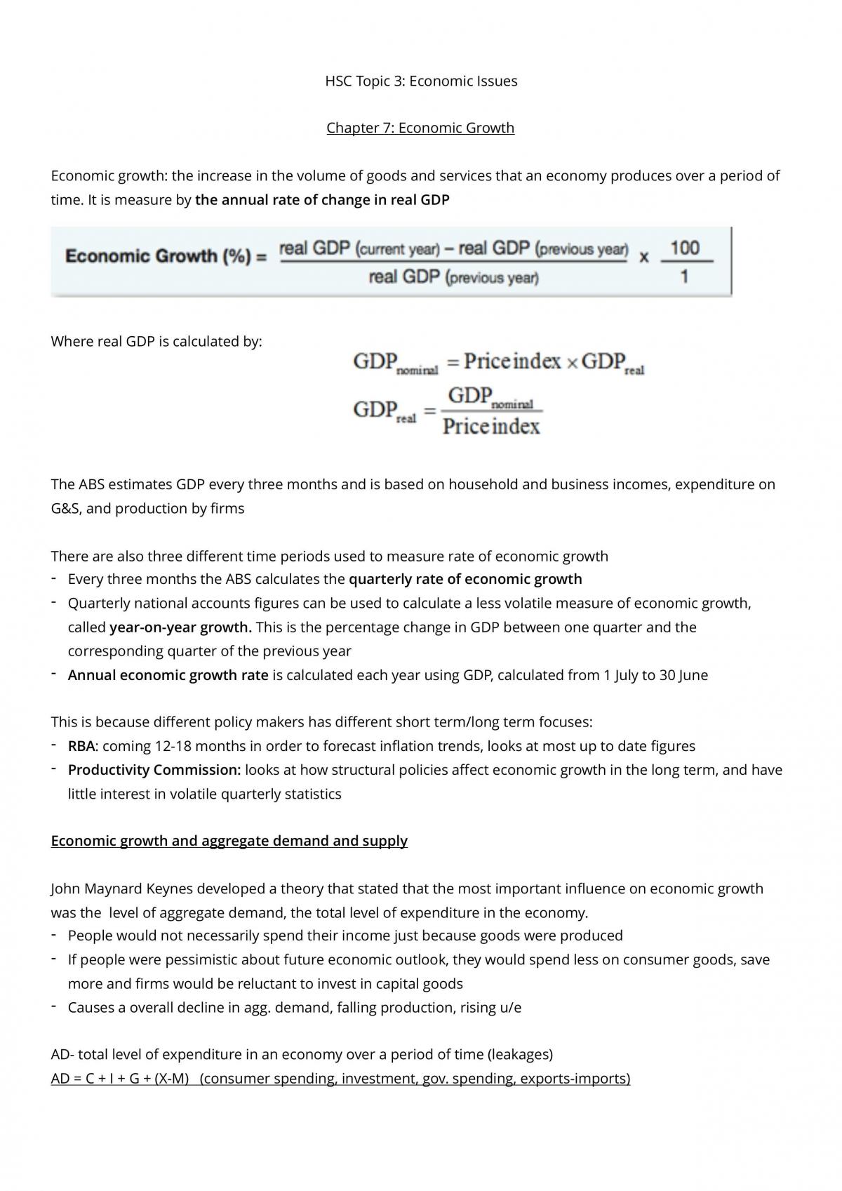 HSC Topic 3: Economic Issues - Page 1