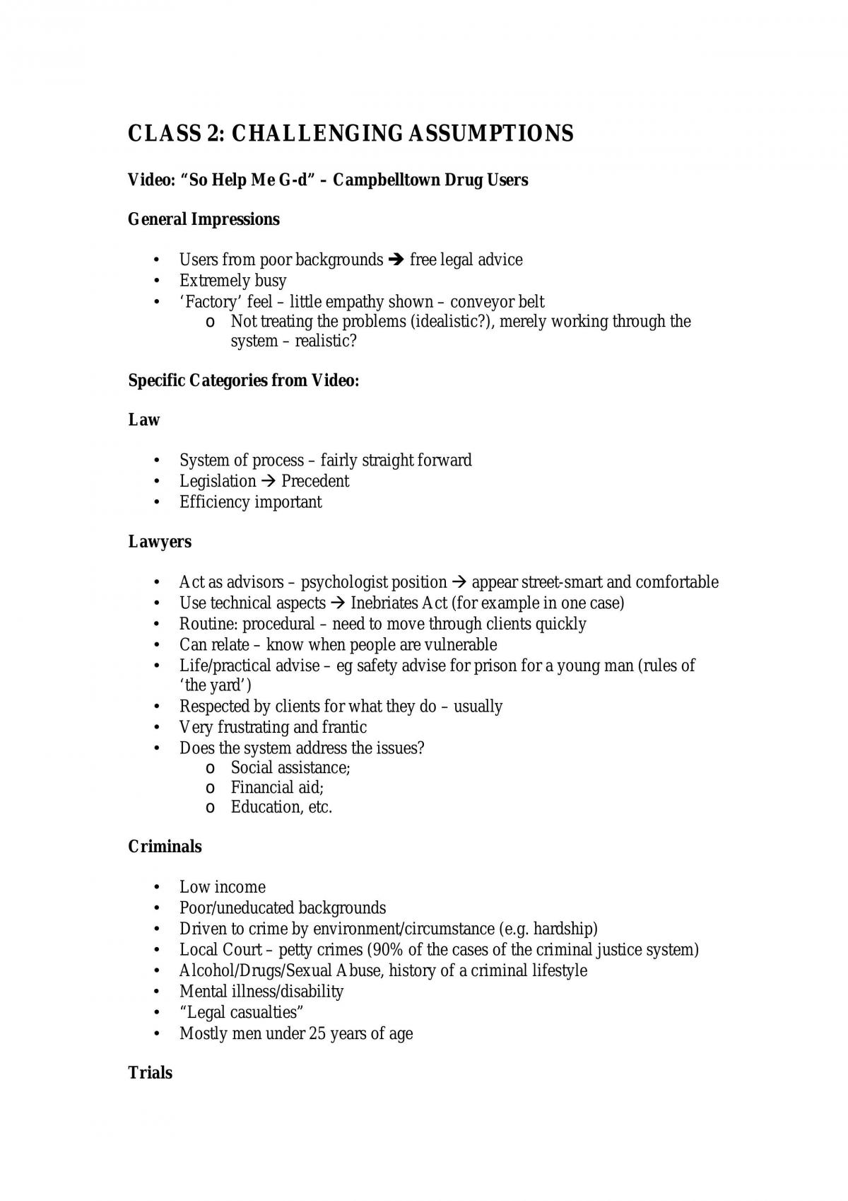 First 2 Weeks Crim Notes - Page 1