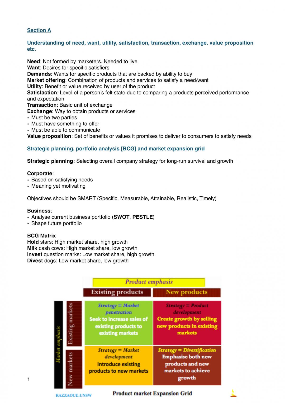 MARK1012 Finals Notes - Page 1