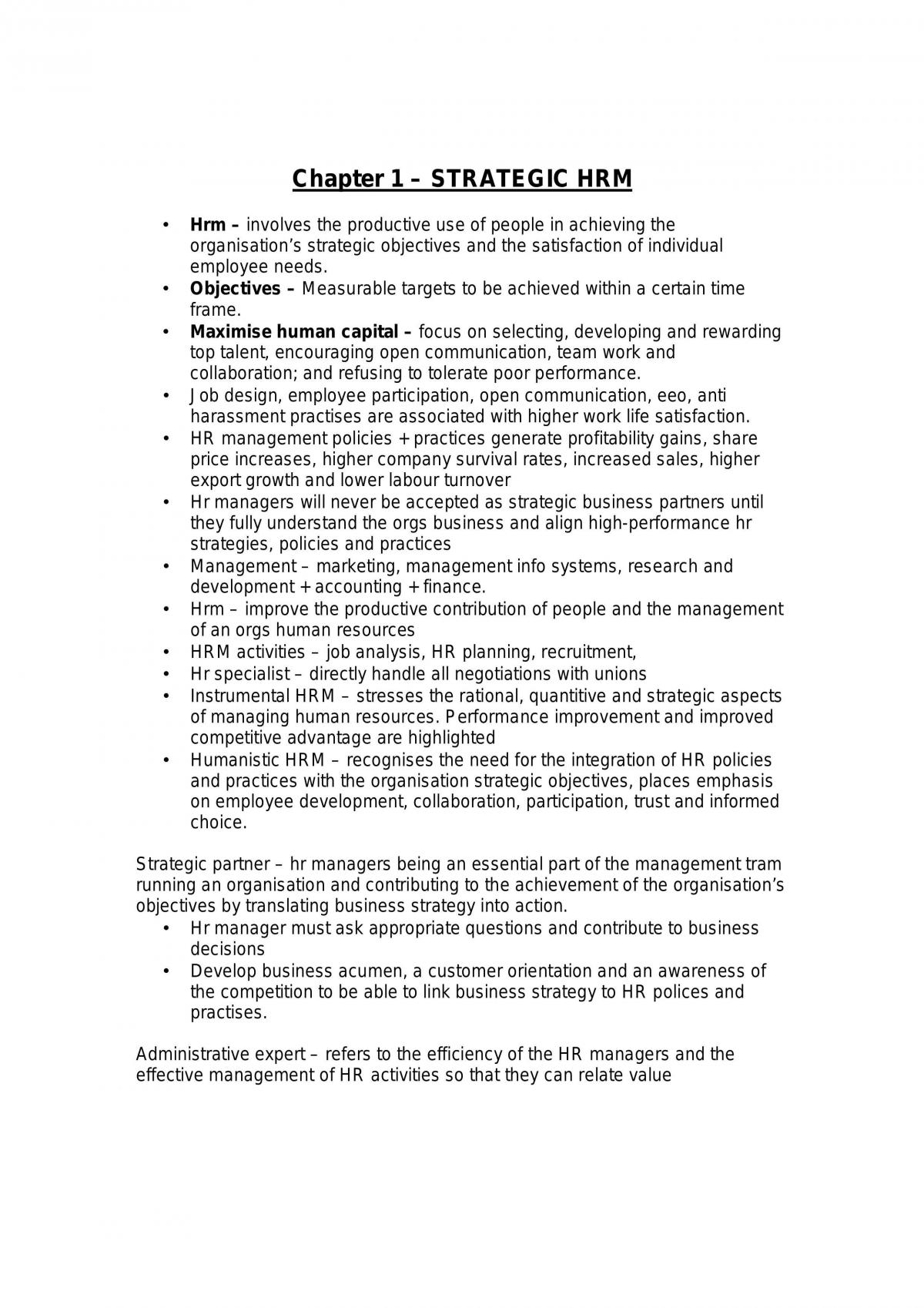Chapter One Of Managing Human Resources - Page 1