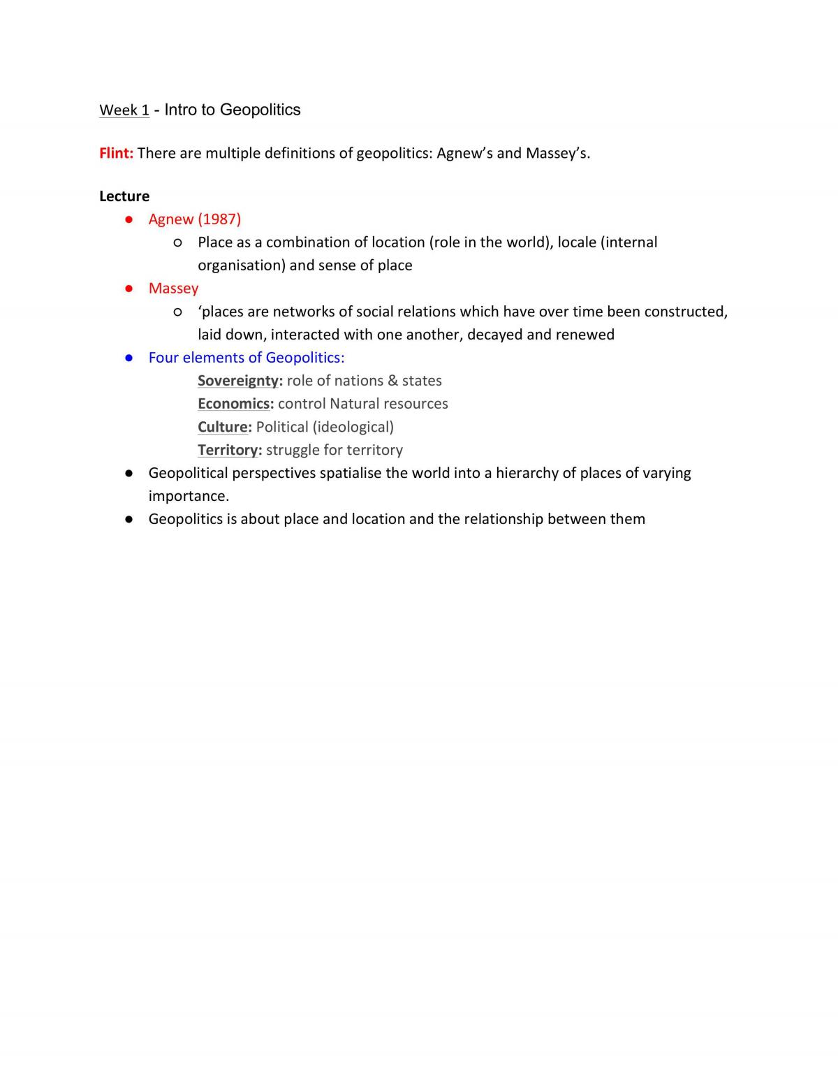 GOVT1105 Notes - Page 1