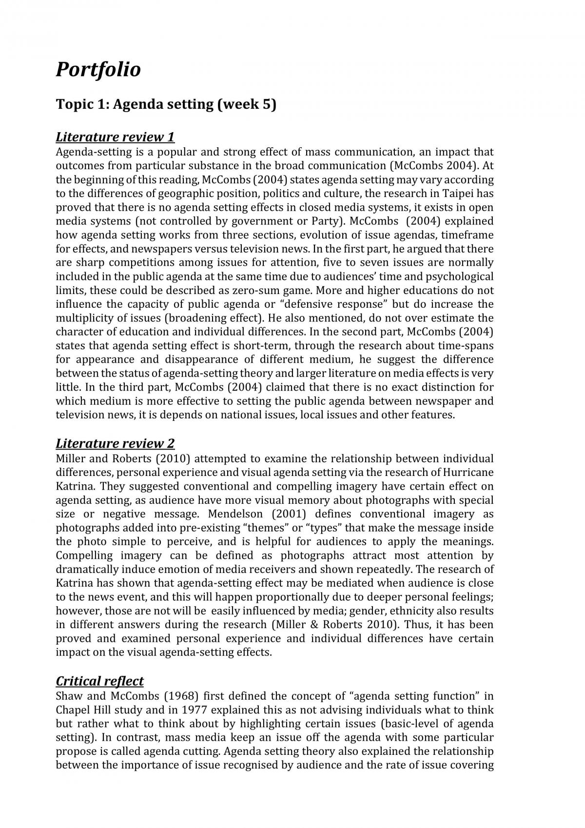 Final Portfolio - Page 1