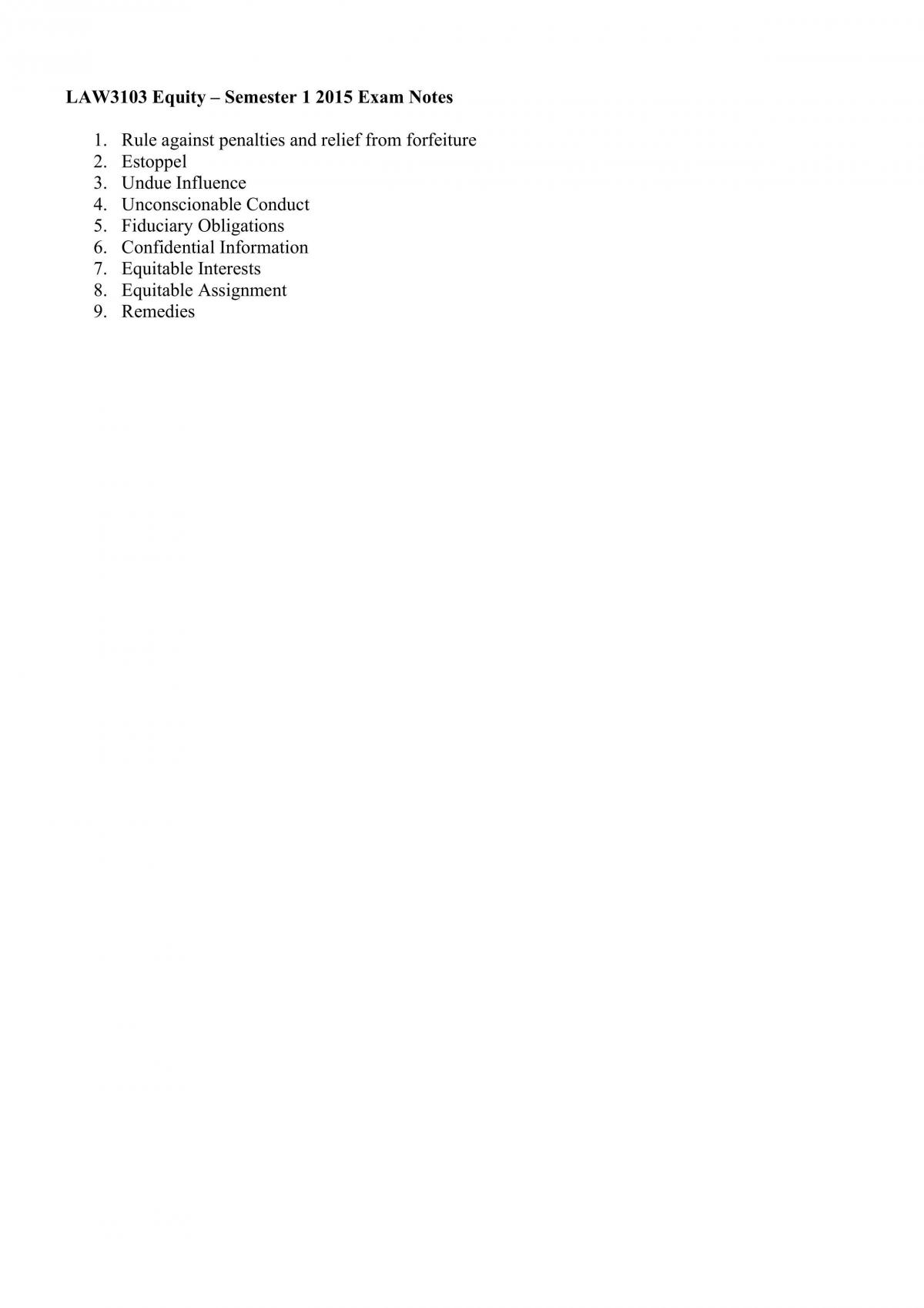 Equity Course Notes - Page 1