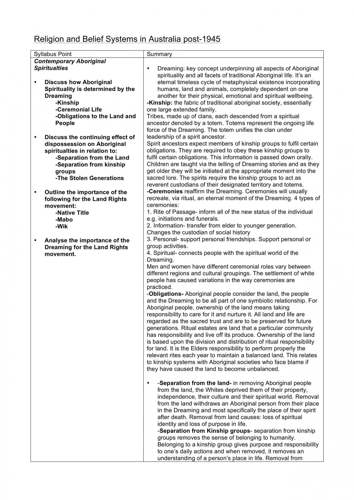 2 Unit Studies of Religion Notes - Page 1