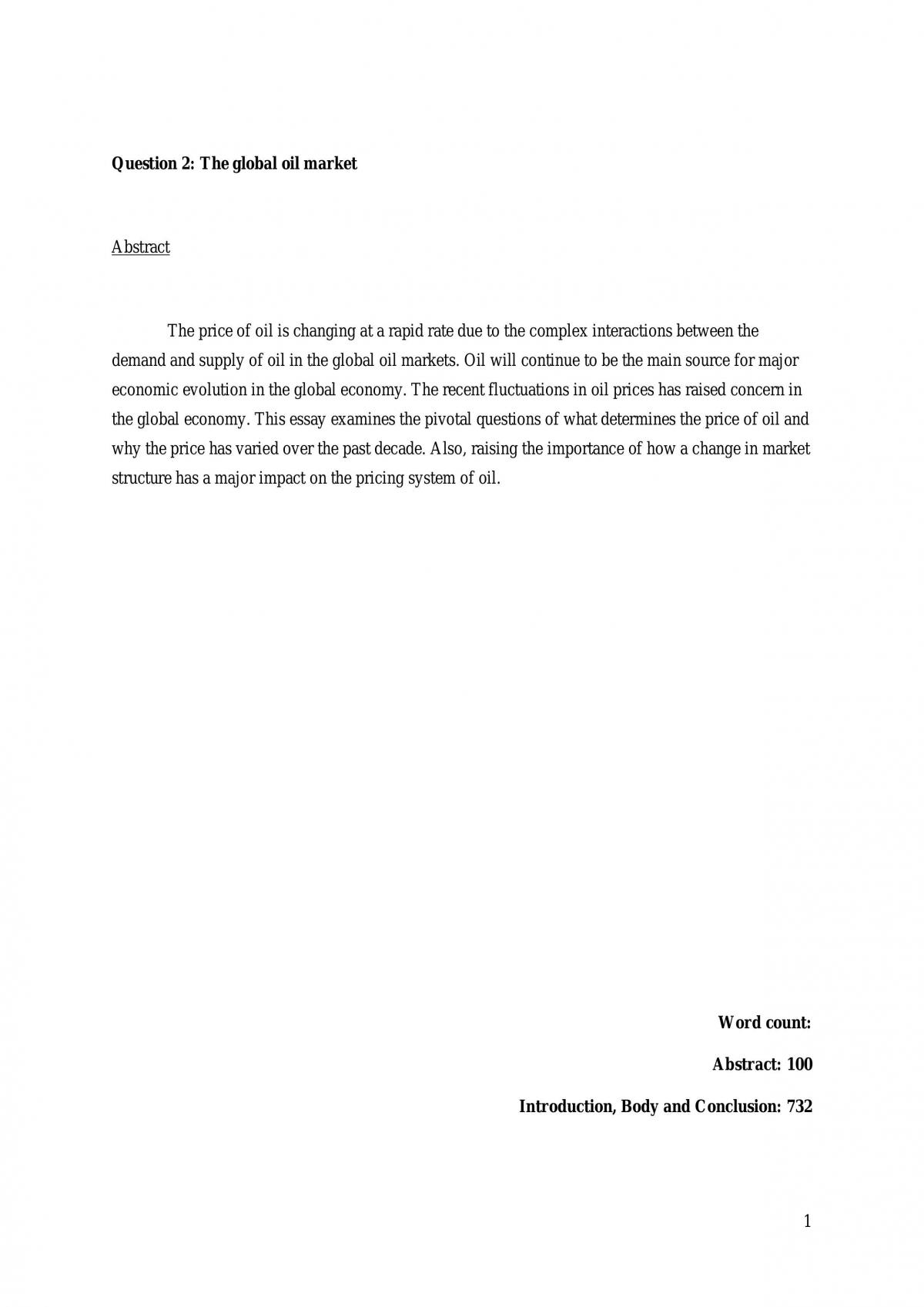 Microeconomics Essay - Page 1