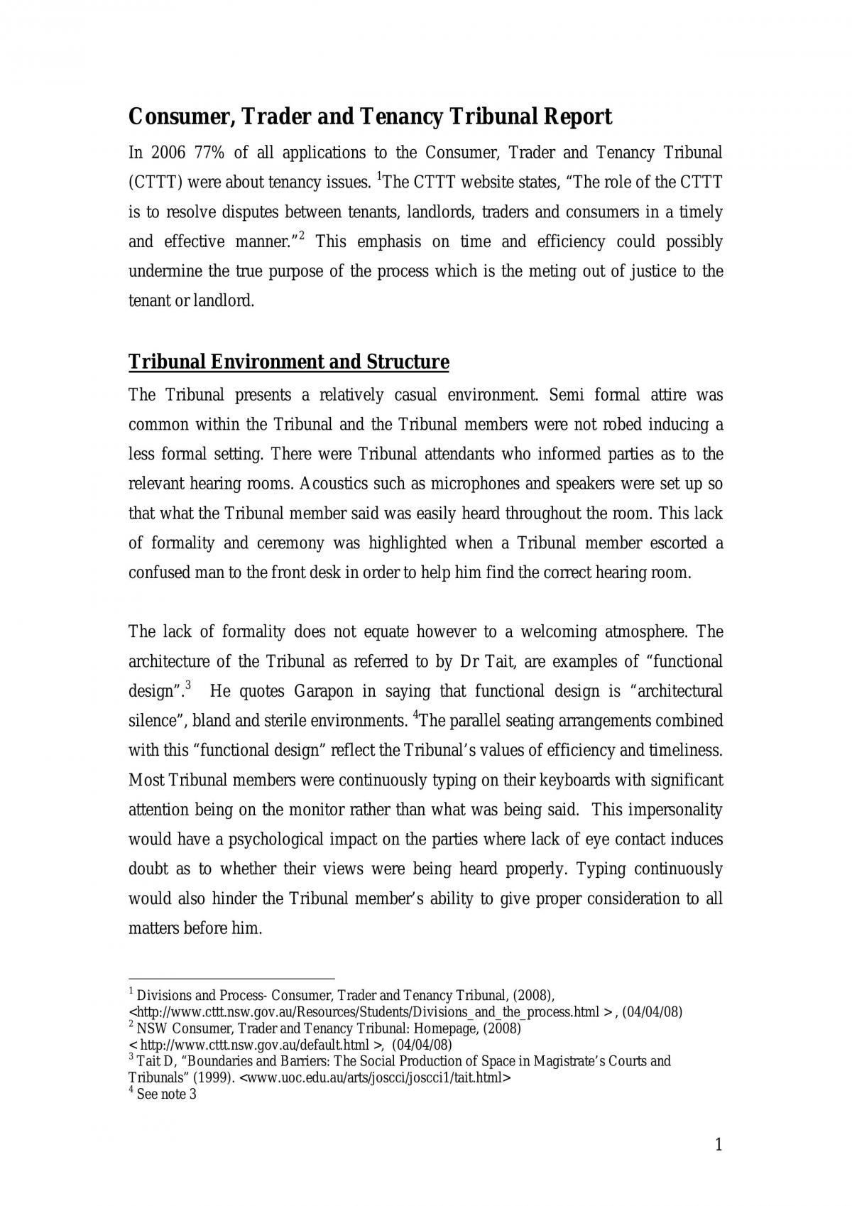 Property Report - Practical Component  Cttt - Page 1