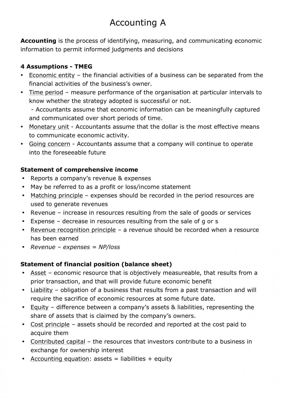 Accounting A Complete Notes - Page 1