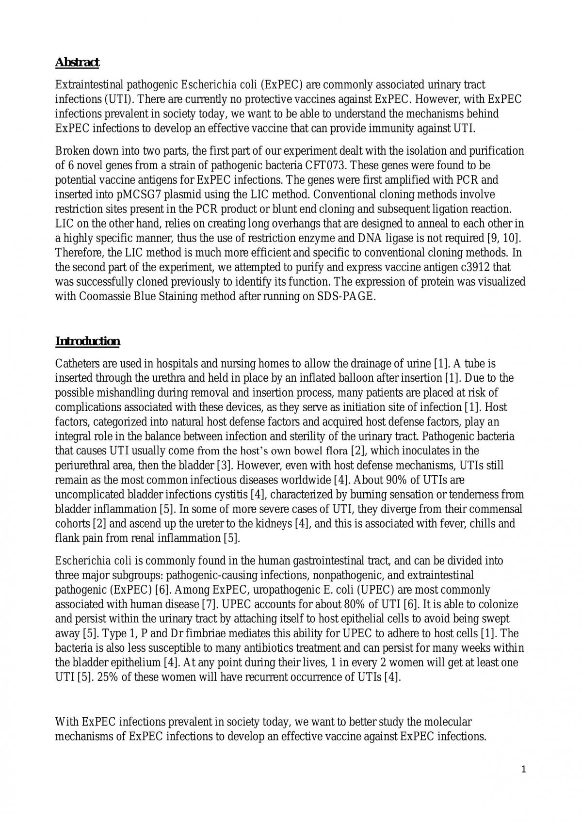 MICR3003 First Practical Write Up - Page 1