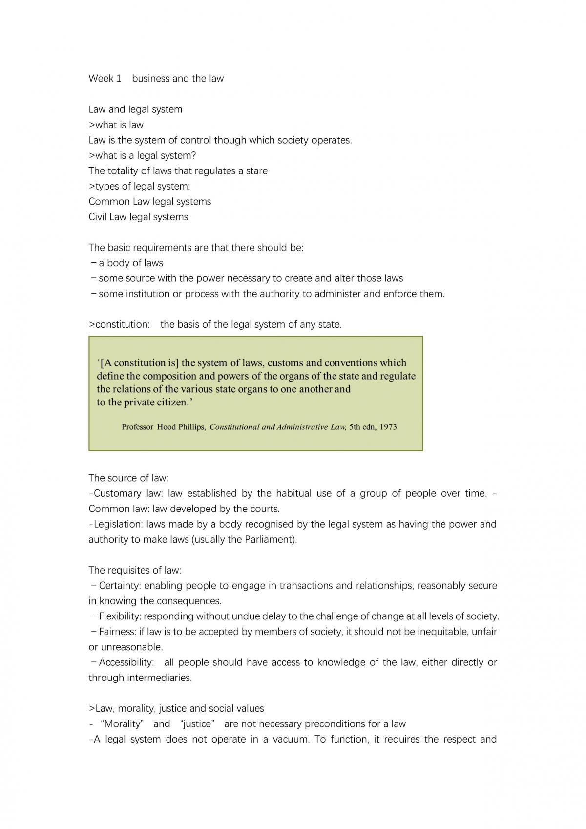 CLAW1001 Notes  - Page 1