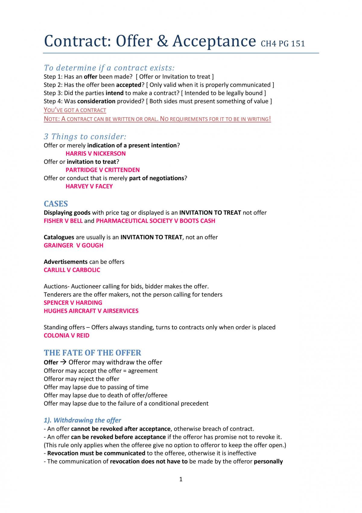 Study Guide for BTF1010 - Page 1