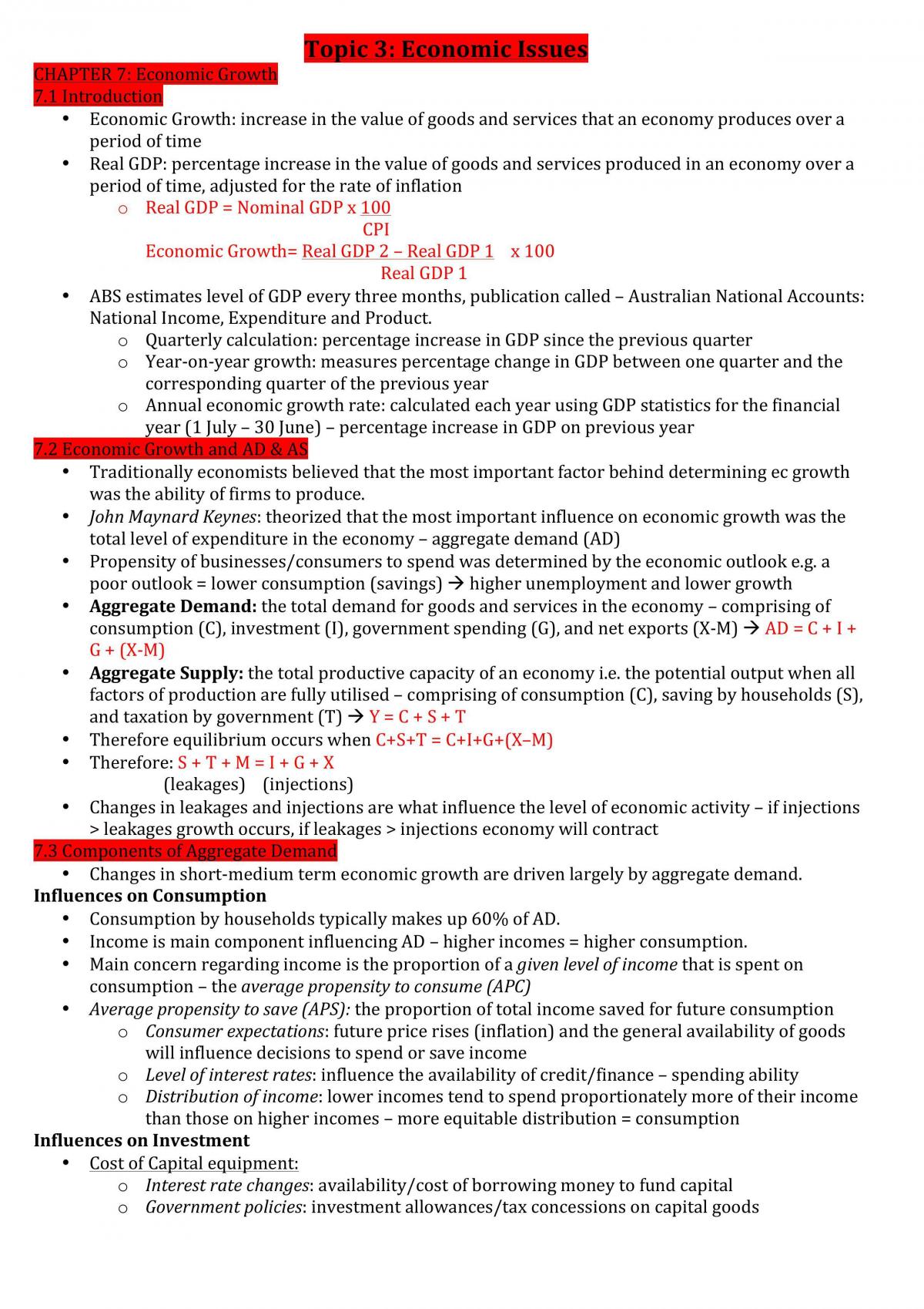 Topic 3 - Economic Issues  - Page 1
